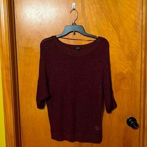 Burgundy shimmer see through top. Worn once.